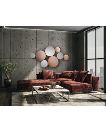 MALMO- ESPEJO ORO ROSA 165X90